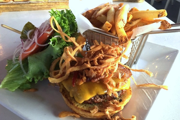 photo of a cheeseburger from Four Winds Pub and Grill, Lynn, MA