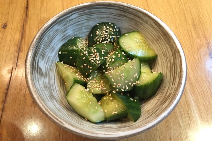 photo of pickled cucumbers from Ganko Ittetsu Ramen, Brookline, MA