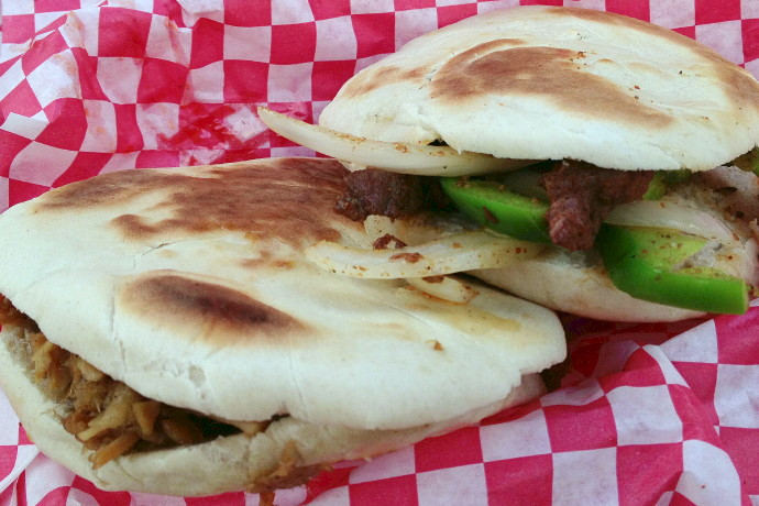 photo of flatbread sandwiches from Gene's Chinese Flatbread Cafe, Chelmsford, MA