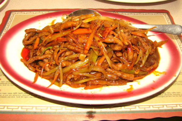 photo of shredded dry beef with chili sauce from Golden Garden, Belmont, MA