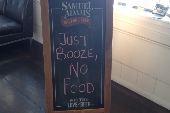 photo of a notice at the Harbor Lounge, Provincetown, MA