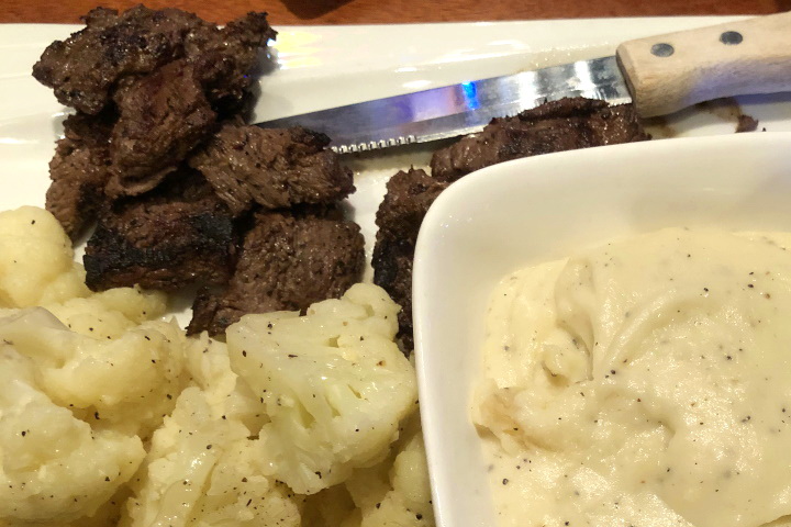 photo of steak tips from Harry's Bar and Grill, Brighton, MA