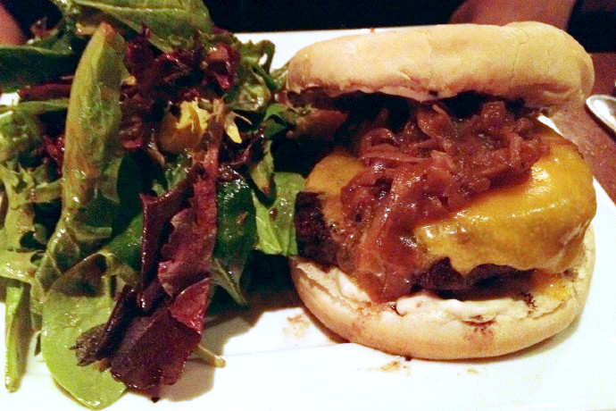 photo of wagyu beef burger from Harvard Gardens, Boston, MA