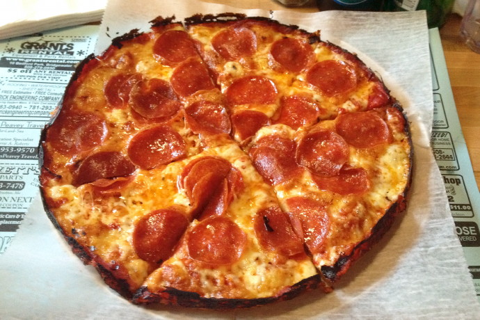 photo of pepperoni pizza from Home Cafe, Brockton, MA