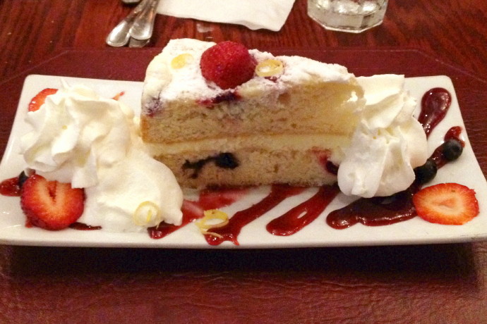 photo of lemon mascarpone cake from the Inn at Bay Pointe, Quincy, MA