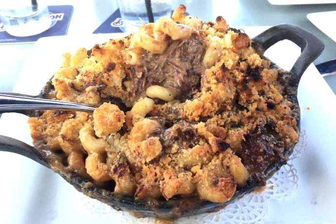 photo of short rib macaroni and cheese from Bay Pointe Waterfront Restaurant, Quincy, MA