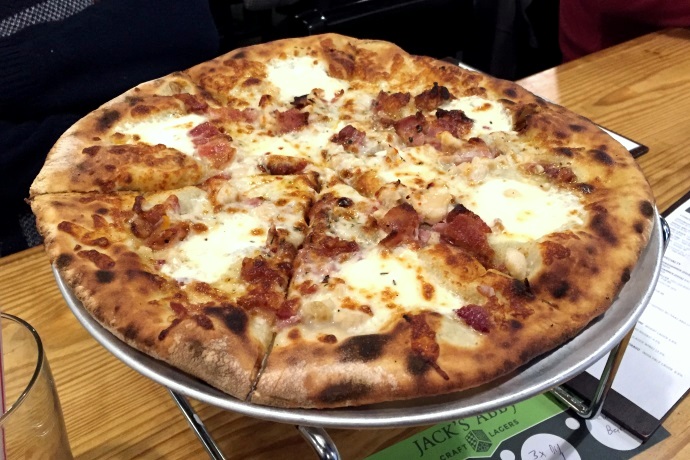 photo of Clam and bacon pizza from Jack's Abby, Framingham, MA