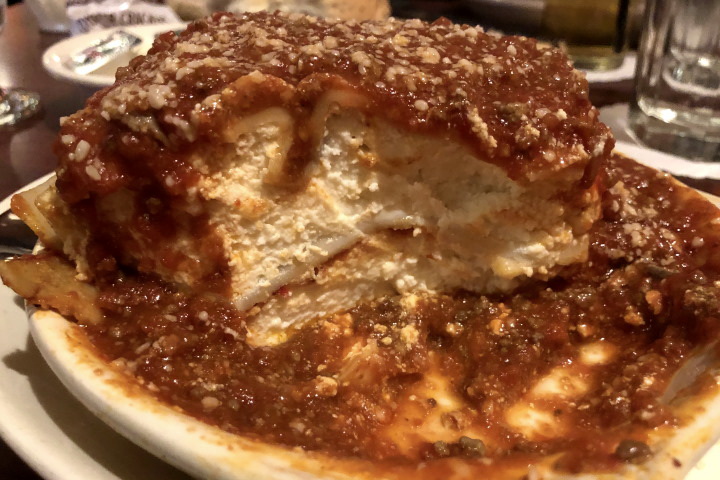 photo of lasagna from Jeveli's, East Boston, MA