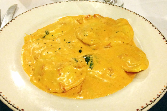 photo of lobster ravioli from Jeveli's, East Boston, MA