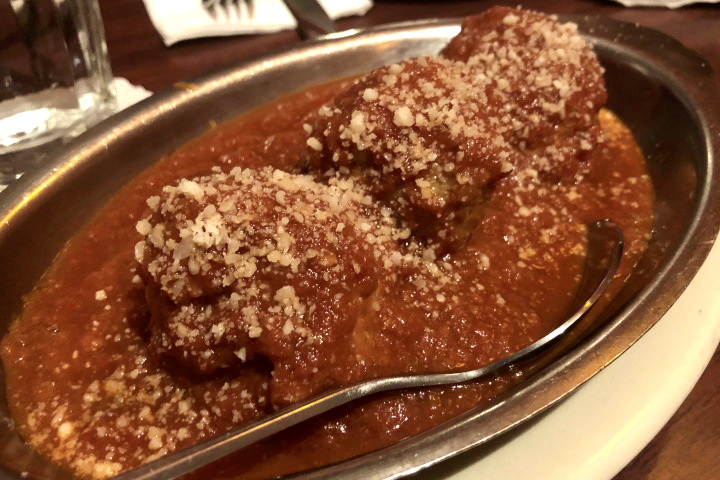 photo of meatballs from Jeveli's, East Boston, MA
