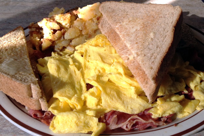 photo of breakfast plate from Jimmy's Broad Street Diner, Weymouth, MA