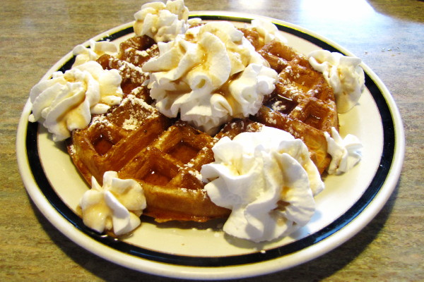 photo of Belgian waffle from Jimmy's Broad Street Diner, Weymouth, MA