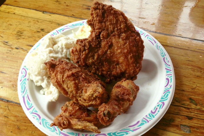 photo of fried chicken from Johnson's Drive-In, Groton, MA