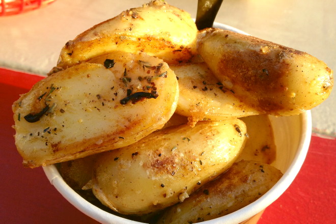 photo of roasted fingerling potatoes from KO Pies at the Shipyard, East Boston, MA