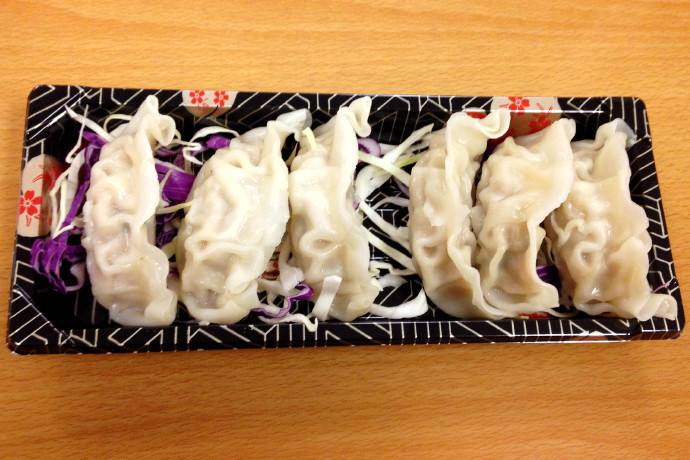 photo of pork gyoza from Kakkoii Sushi and Ramen, Malden, MA