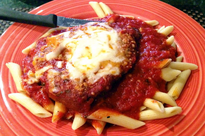 photo of chicken parmigiana from Kelley Square Pub, East Boston, MA