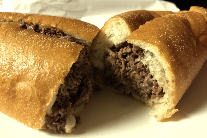 photo of a steak and cheese sub from La Cascia's Bakery, Medford, MA