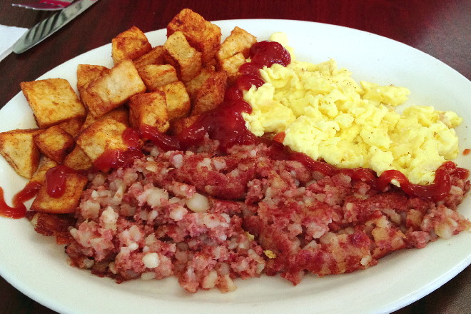 photo of a breakfast plate from Leggos, Holbrook, MA