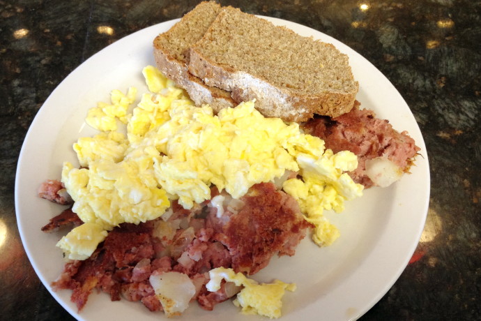 photo of a breakfast plate from the Mad Hatter Cafe, Weymouth, MA