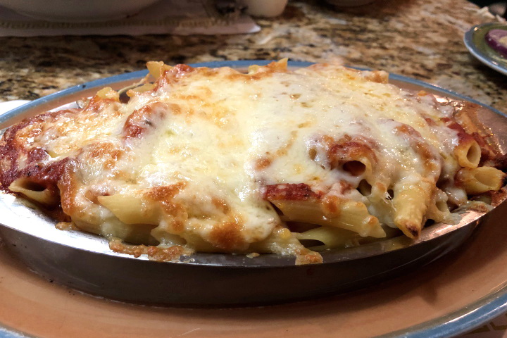photo of baked ziti from Maria's Restaurant, Braintree, MA