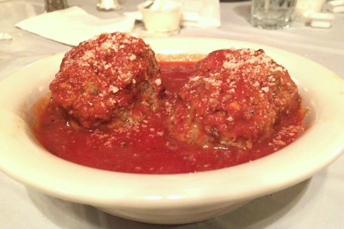 photo of meatballs from Maria's Restaurant, Braintree, MA