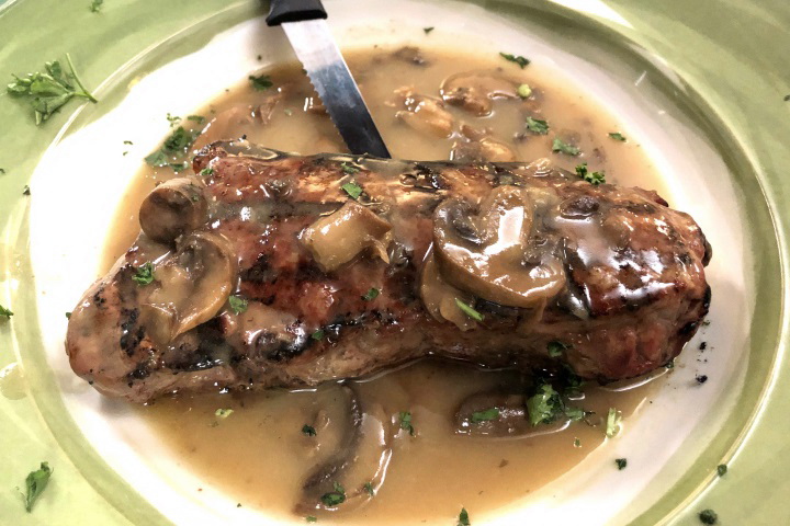 photo of steak marsala from Maria's Restaurant, Braintree, MA