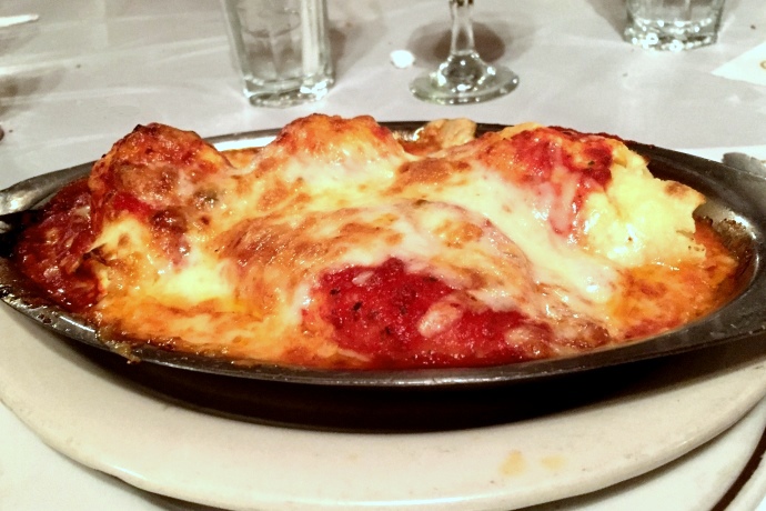 photo of stuffed shells from Maria's Restaurant, Braintree, MA