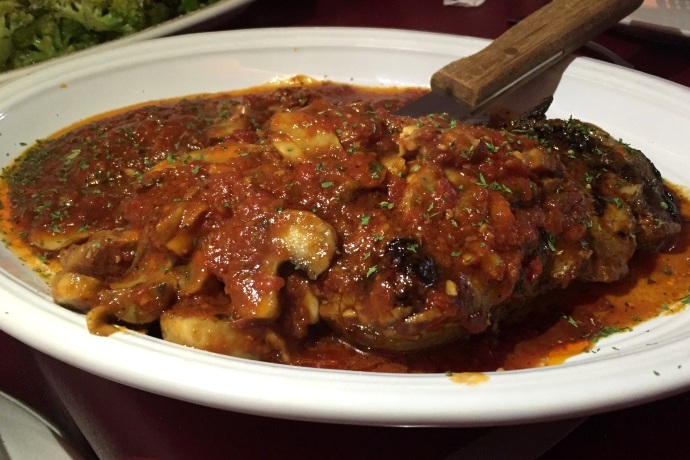 photo of steak pizzaiola from Massimo's Ristorante, Wakefield, MA