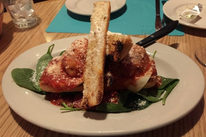 photo of meatball bruschetta from Mezzo Mare, Hull, MA