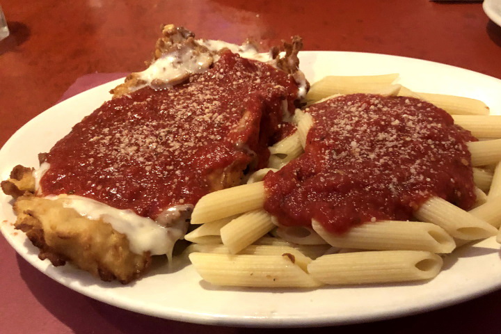 photo of chicken parmigiana from Midway Restaurant, Dedham, MA