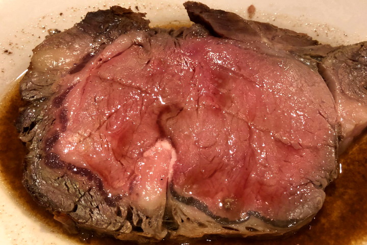 photo of prime rib from Midway Restaurant, Dedham, MA