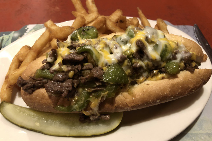 photo of steak and cheese sub from Midway Restaurant, Dedham, MA