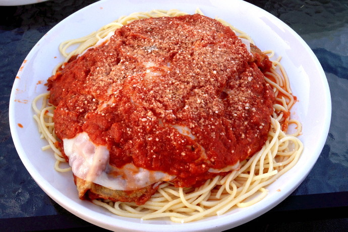 photo of eggplant parmigiana from Millie's Kitchen, Winthrop, MA