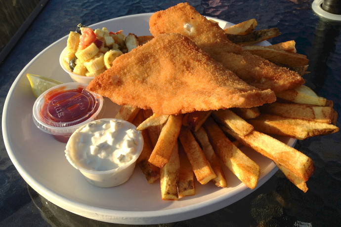 photo of fish and chips from Millie's Kitchen, Winthrop, MA