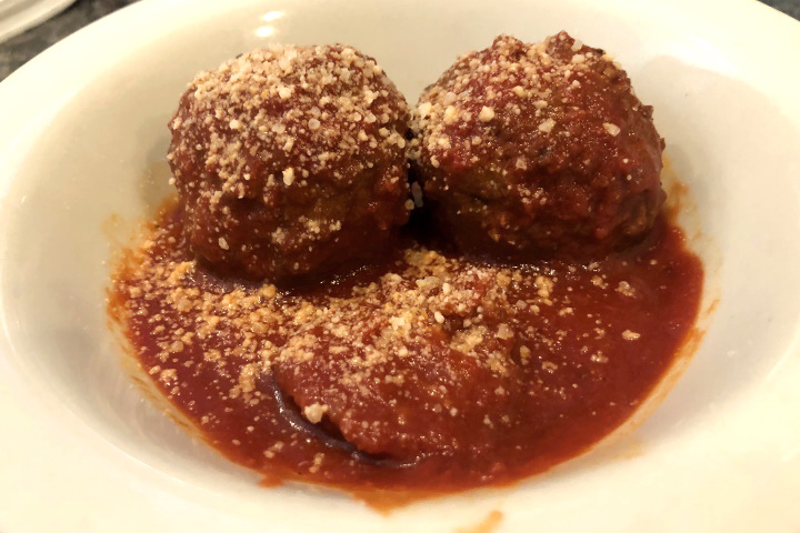 photo of meatballs from Monte's, Lynn, MA