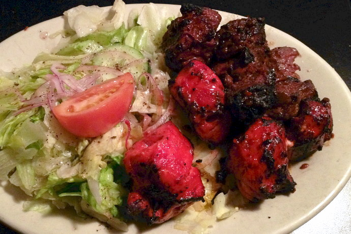 photo of steak and pork tips from NewBridge Cafe, Chelsea, MA