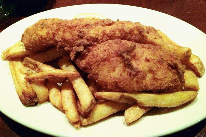 photo of fish and chips from O'Hara's, Newton Highlands, MA