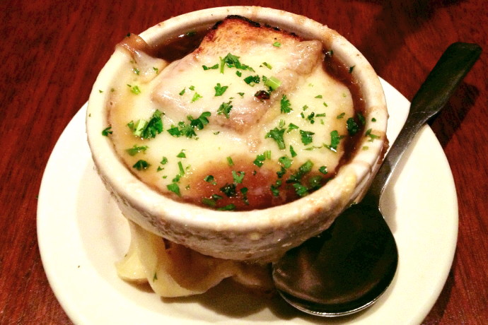 photo of French onion soup from O'Hara's, Newton Highlands, MA