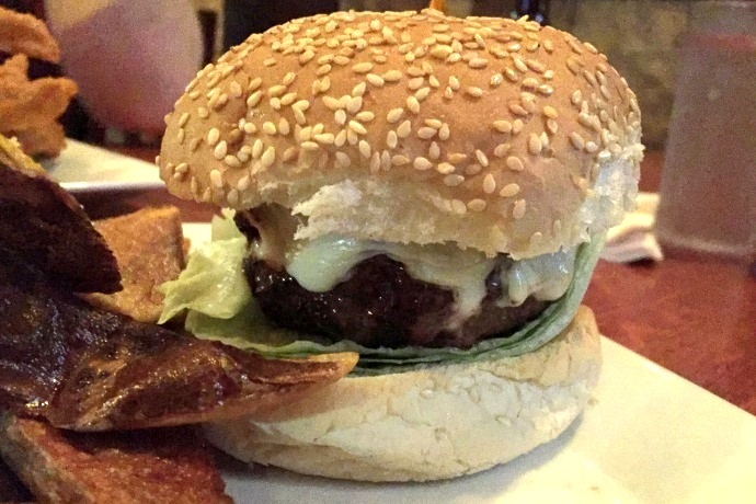 photo of cheeseburger from R.F. O'Sullivan's, Somerville, MA