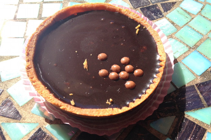 photo of chocolate tart from PB Boulangerie Bistro, Wellfleet, MA