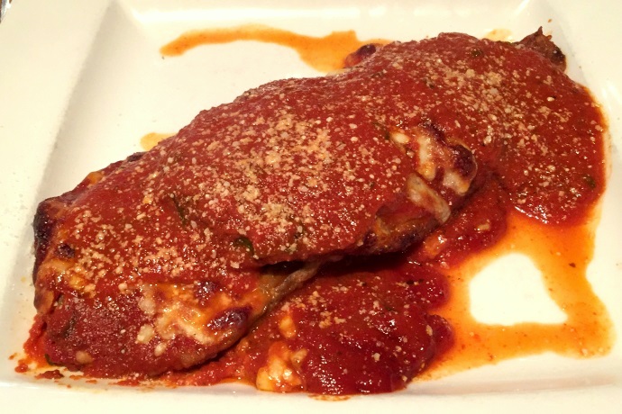 photo of eggplant parmigiana from Pagliuca's, Boston, MA