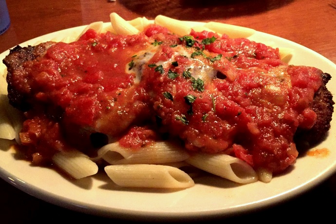 photo of chicken parmigiana from Pearl Street Station Restaurant, Malden, MA