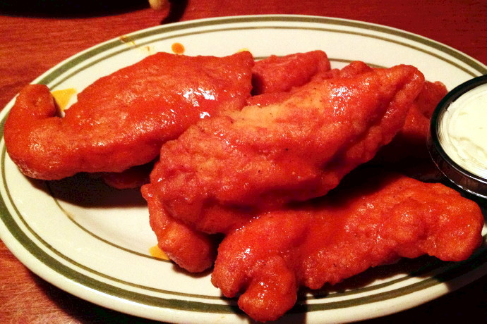 photo of buffalo chicken fingers from the Pearl Street Station Restaurant, Malden, MA