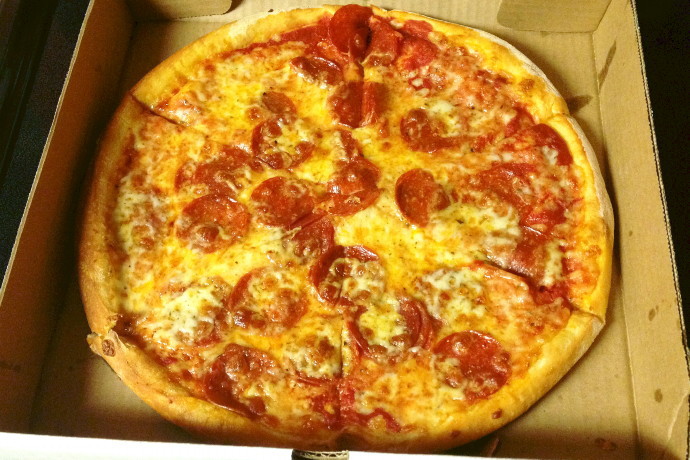 photo of pepperoni pizza from Pisa Pizza, Malden, MA