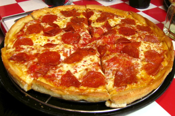 photo of pepperoni pizza from Prince Pizzeria, Saugus, MA