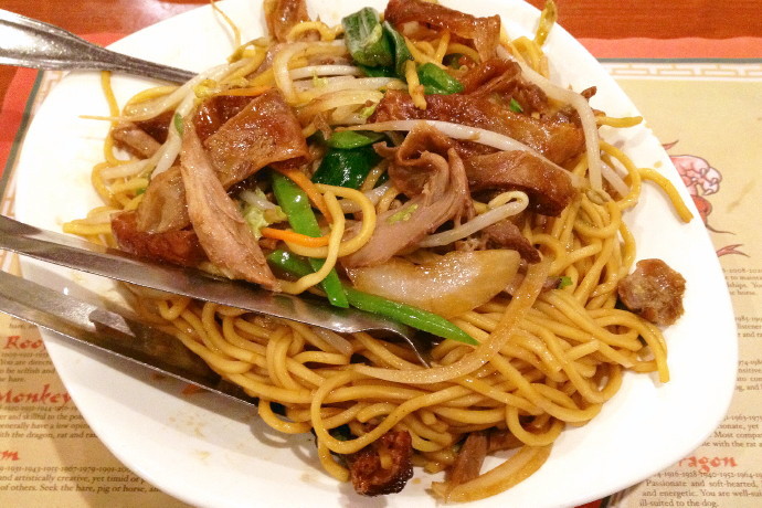 photo of duck lo mein from Quincy Dynasty, Quincy, MA