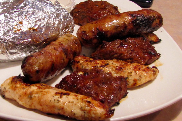 photo of mixed grill from the Salem Wood Cafe, Malden, MA
