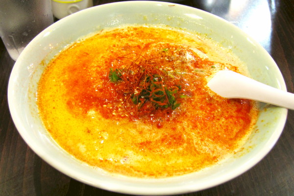 photo of tantan men ramen (sesame flavored soup) from Sapporo Ramen, Cambridge, MA