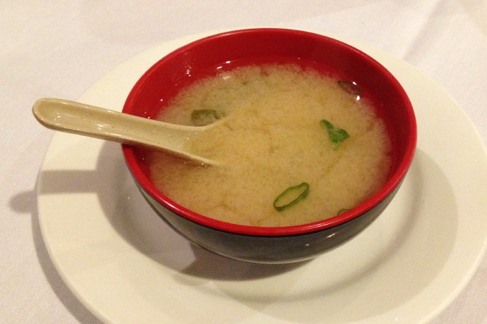 photo of miso soup from Sato Restaurant, Waltham, MA