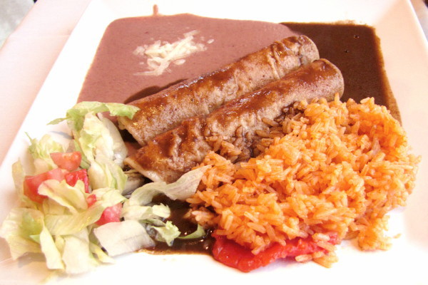 photo of chicken mole enchiladas from Sea Breeze Mexican Grill, Dorchester, MA